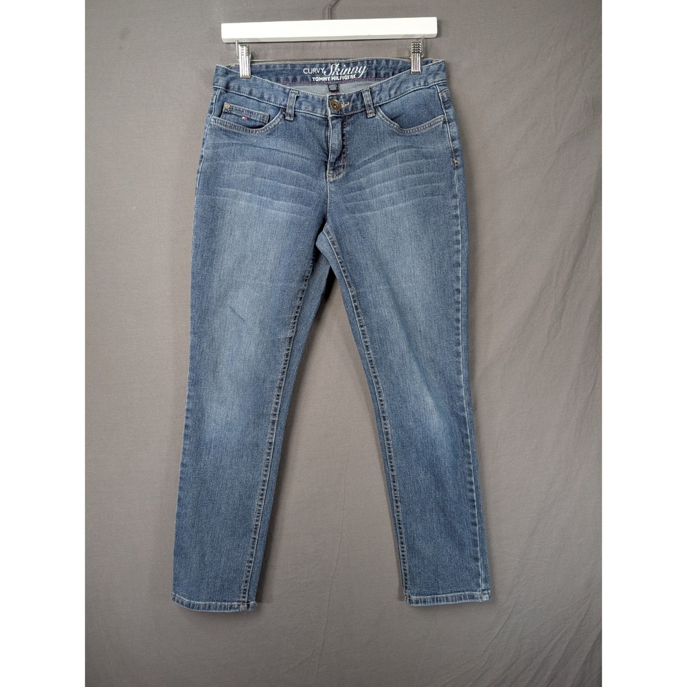 Tommy‎ Hilfiger Curvy Skinny Jeans Womens 8R Blue Denim Medium Wash 794630